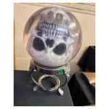 Skull Bowling Ball with Display Base