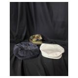 Lot of 2 golf caps and a military hat