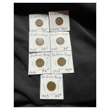Lot of 7 Indian Head Cents