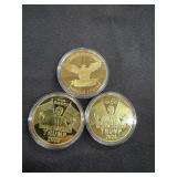 Lot of 3 Encapsulated Trump Coins