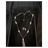 Monet necklace and earrings