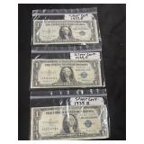 Lot of Silver Certificates Dollar Bills