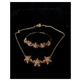 Carter Club floral necklace and earrings
