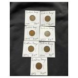 Lot of 7 Indian Head Cents