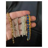 Lot of four bracelets rhinestones