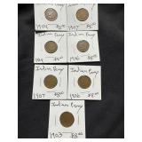Lot of 7 Indian Head Cents
