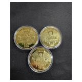 Lot of 3 Encapsulated Trump Coins