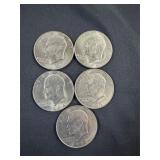 Lot of 5 Eisenhower Dollar Coins