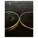 Lot of 2 Crown Trifari, Silver-tone bracelets M