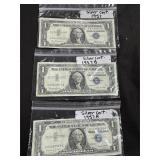 Lot of Silver Certificates Dollar Bills