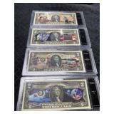 Lot of 4 Slabbed Uncirculated $2 Bills