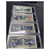Lot of 4 Slabbed Uncirculated $2 Bills
