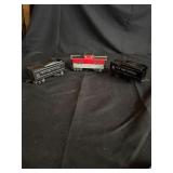 Lot of 3 New York Central tin 2 coal cars, caboose