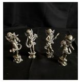 lot of 4 pewter angels 4ï¿½