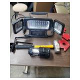 Work light, sledge and magnets