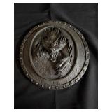 9 1/2ï¿½ Wolf shield wall hanging