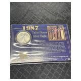 1987 US Silver Eagle .999