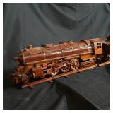 Wooden locomotive and coal car