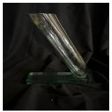 STEPHEN SCHLANSER - GLASS ART VASE signed 10ï¿½