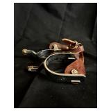 Set of spurs w/ leather straps