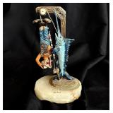 10ï¿½ Ron Lee 'Today's Catch' sculpture 1989