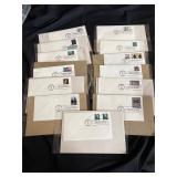 13 first day issue stamps
