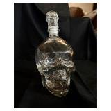 Glass Skull decanter 9 1/2ï¿½