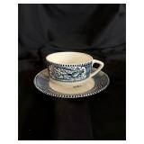 Royal China 'Currier & Ives' teacup and saucer