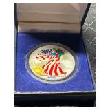 2000 US Silver Eagle Painted .999