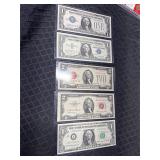 Beautiful Silver Certificates and $2 Red Notes