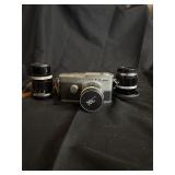 Olympus PEN-FT Half-frame camera w/ 2 extra lens