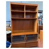 Mid century danish teak wood wall cabinet