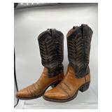Justin leather cowboy boots