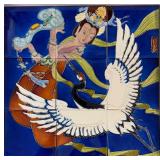Asian ceramic tile mural art