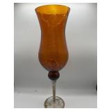 Glass candle hurricane holder