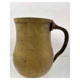Antique brass vessel jug with copper handle