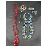 Antique/vintage glass beaded necklaces and more