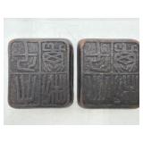 Cast-iron Asian stamps