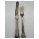 835 silver Fork and knife