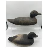 Vintage hand carved wooden duck decoys