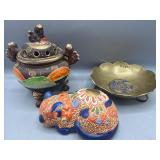 Japanese Satsuma incense burner & more