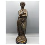 Antique lady metal sculpture