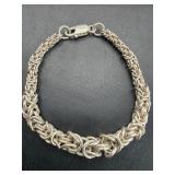 Sterling silver Byzantine bracelet chainmaille 36g
