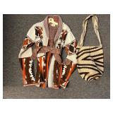 Vintage sweater and purse