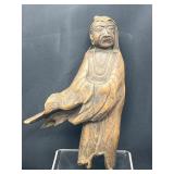 Carved wood Asian scholar