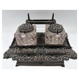 Cast-iron double ink well