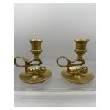 Brass dragon candlestick holders