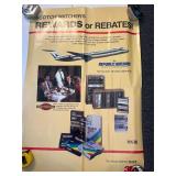 Vintage republic airline scotch VHS poster