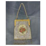 Antique French micro beaded purse