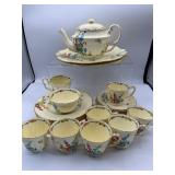 Vintage crown Staffordshire Hollyhock teapot more